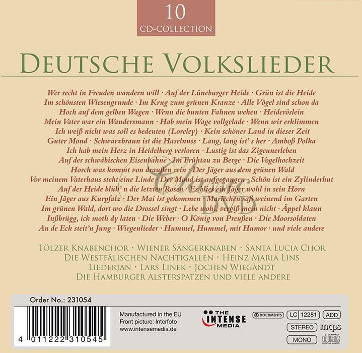 DEUTSCHE VOLKSLIEDER: DÁRKOVÁ EDICE (10CD)