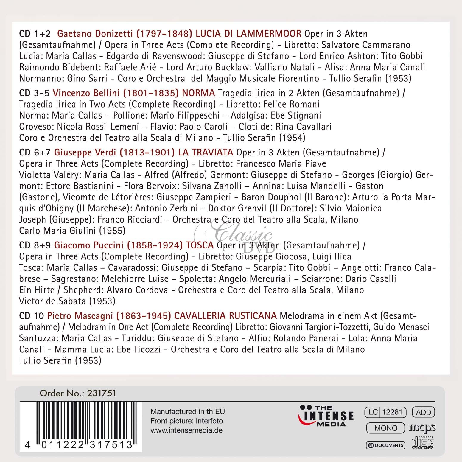 MARIA CALLAS Her Greatest Operas - SBĚRATELSKÁ EDICE (10CD)