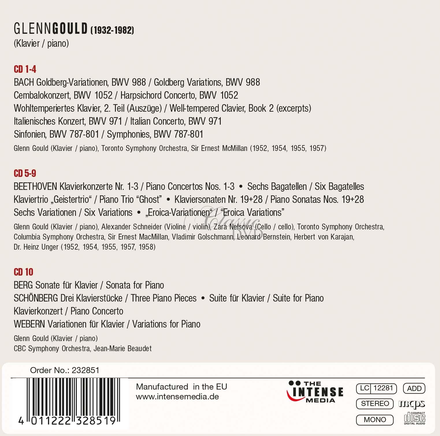 GLENN GOULD: A Portrait - SBĚRATELSKÁ EDICE (10CD)