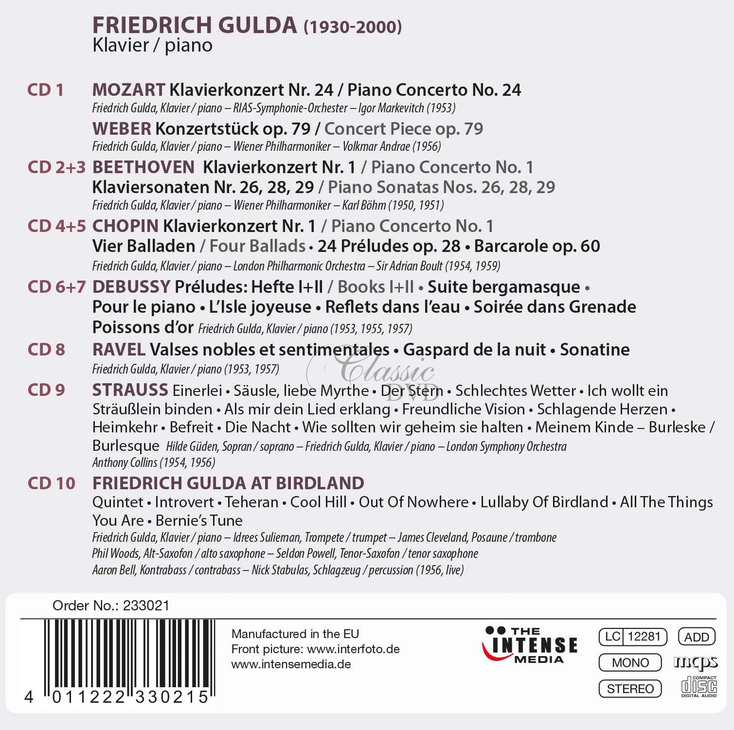 FRIEDRICH GULDA: Genius and Rebel - SBĚRATELSKÁ EDICE (10CD)