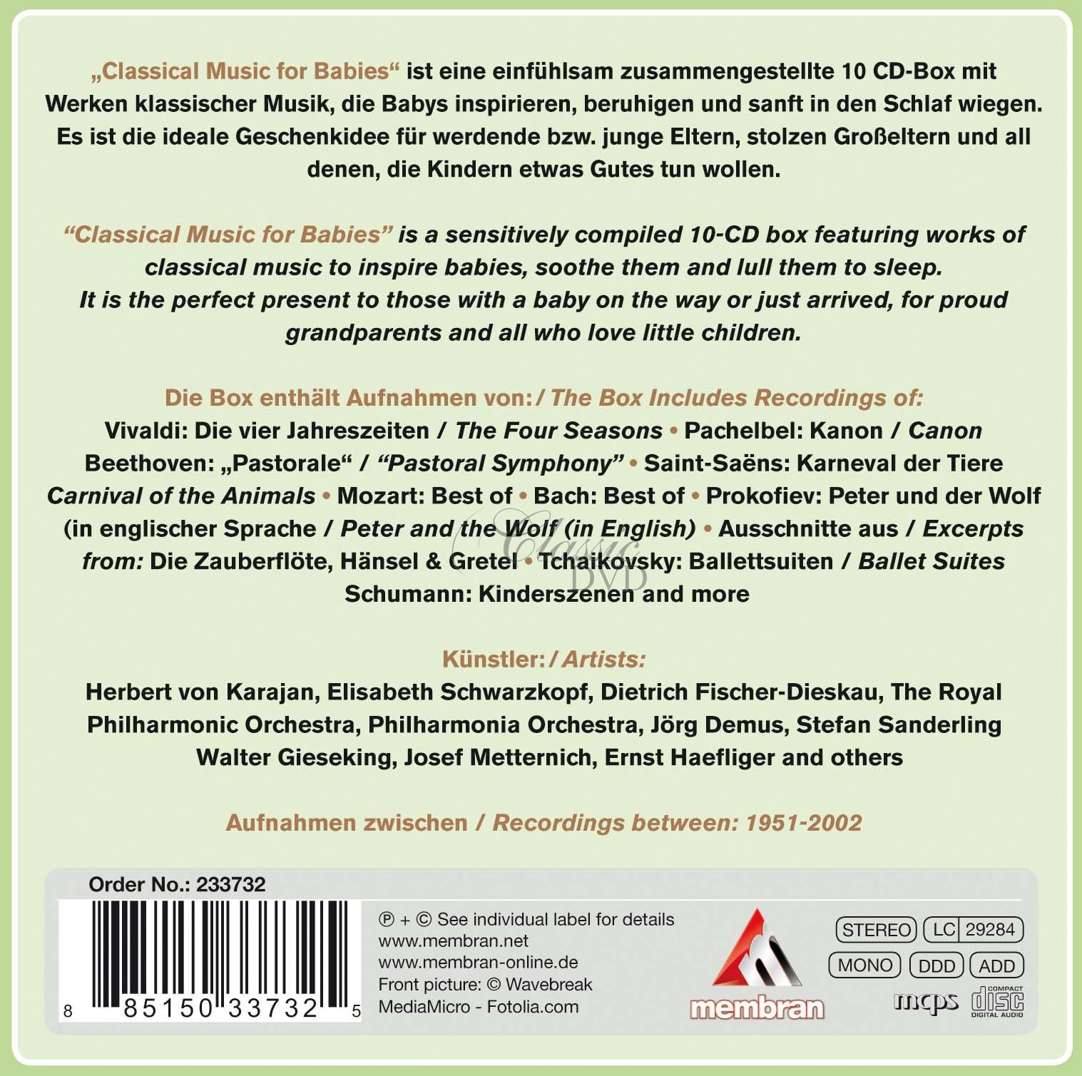 Classical Music for Babies - Klasická hudba pro děti (10CD)