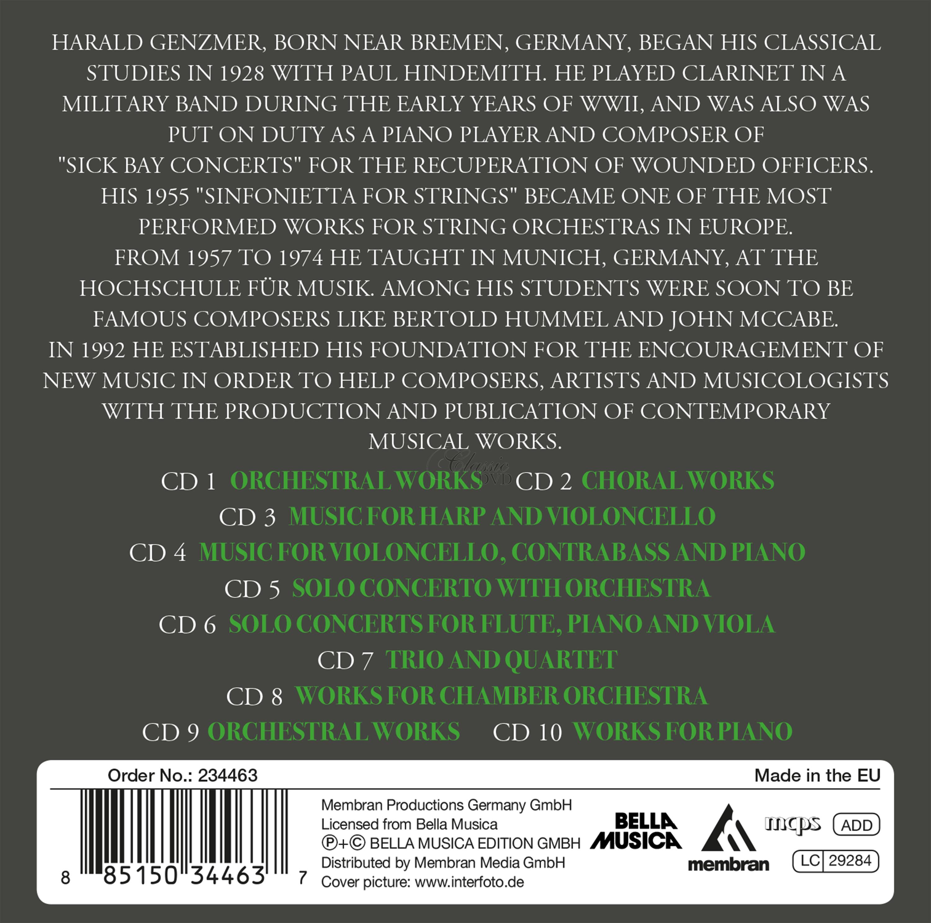 Harald Genzmer - Contemporary Composer (10CD)