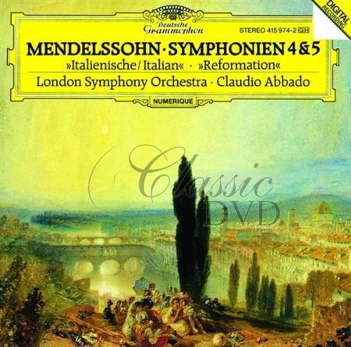 MENDELSSOHN: Symphonien No. 4 + 5. Abbado (CD)