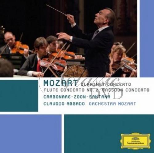Mozart: Clarinet Concerto, Bassoon Concerto & Flute Concerto No. 2. Orchestra Mozart, Claudio Abbado (CD)