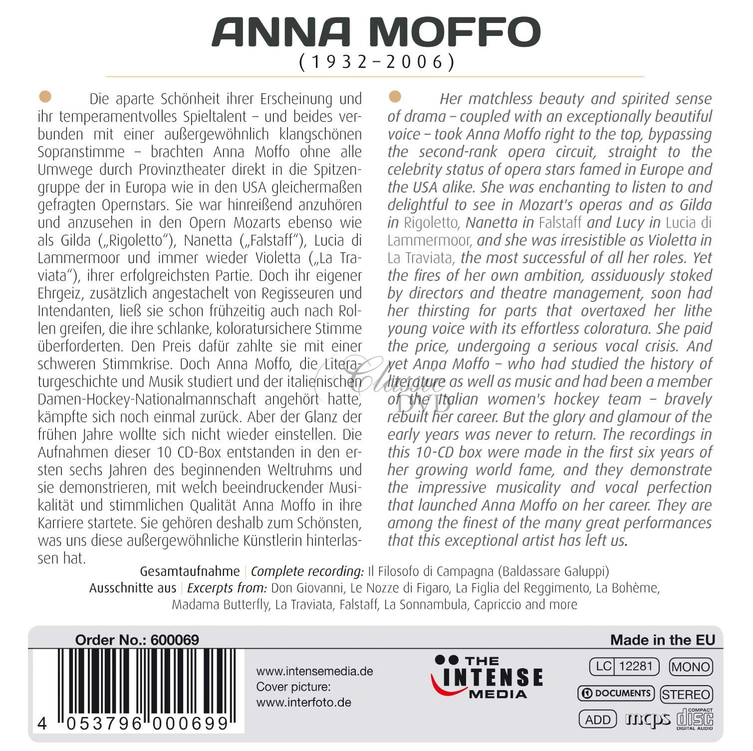 Anna Moffo - The Beauty & The Voice (10CD)