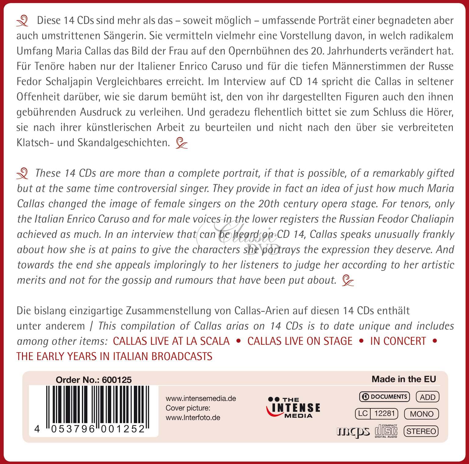 MARIA CALLAS The Complete Aria Collection 1949-60 SBĚRATELSKÁ EDICE (14CD)