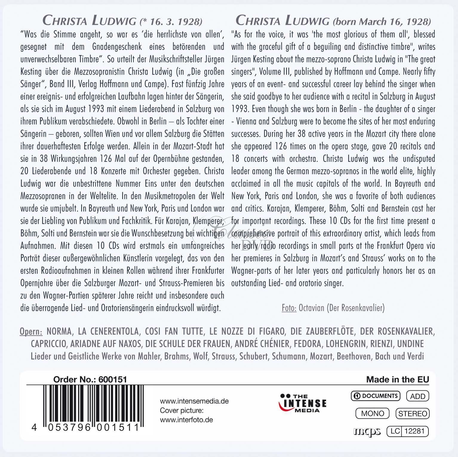 Christa Ludwig - Her First Recordings (10CD)