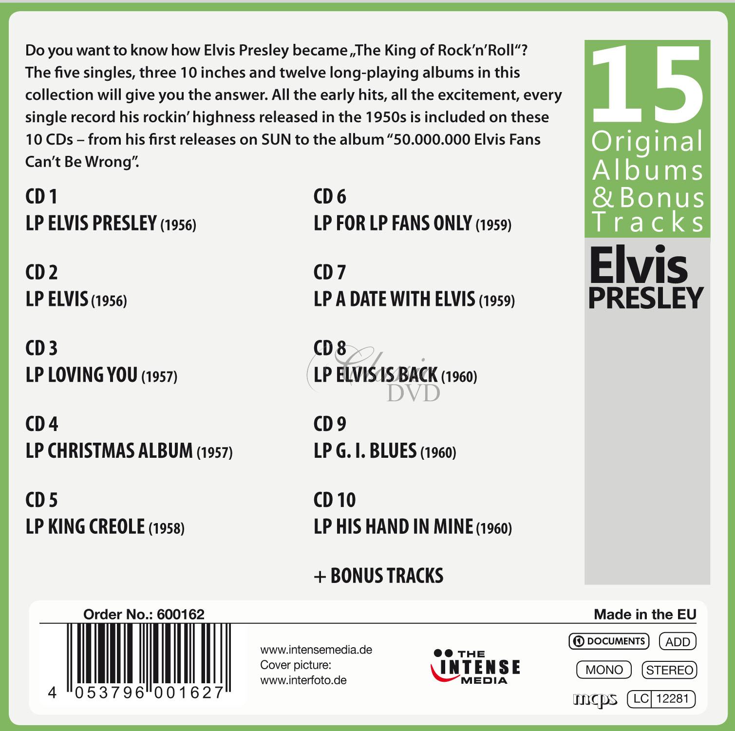 Elvis Presley - 15 Original Albums & Bonus Tracks (10CD)