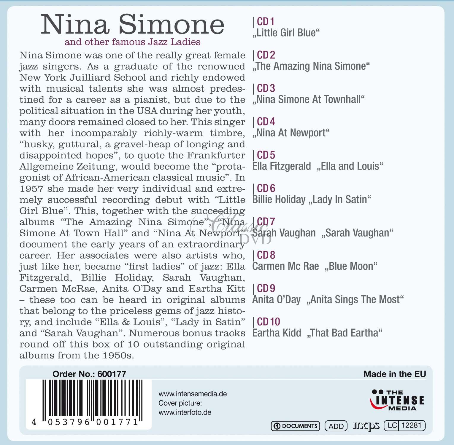 Nina Simone - The Amazing Nina Simone and Other Famous Jazz Ladies (10CD)