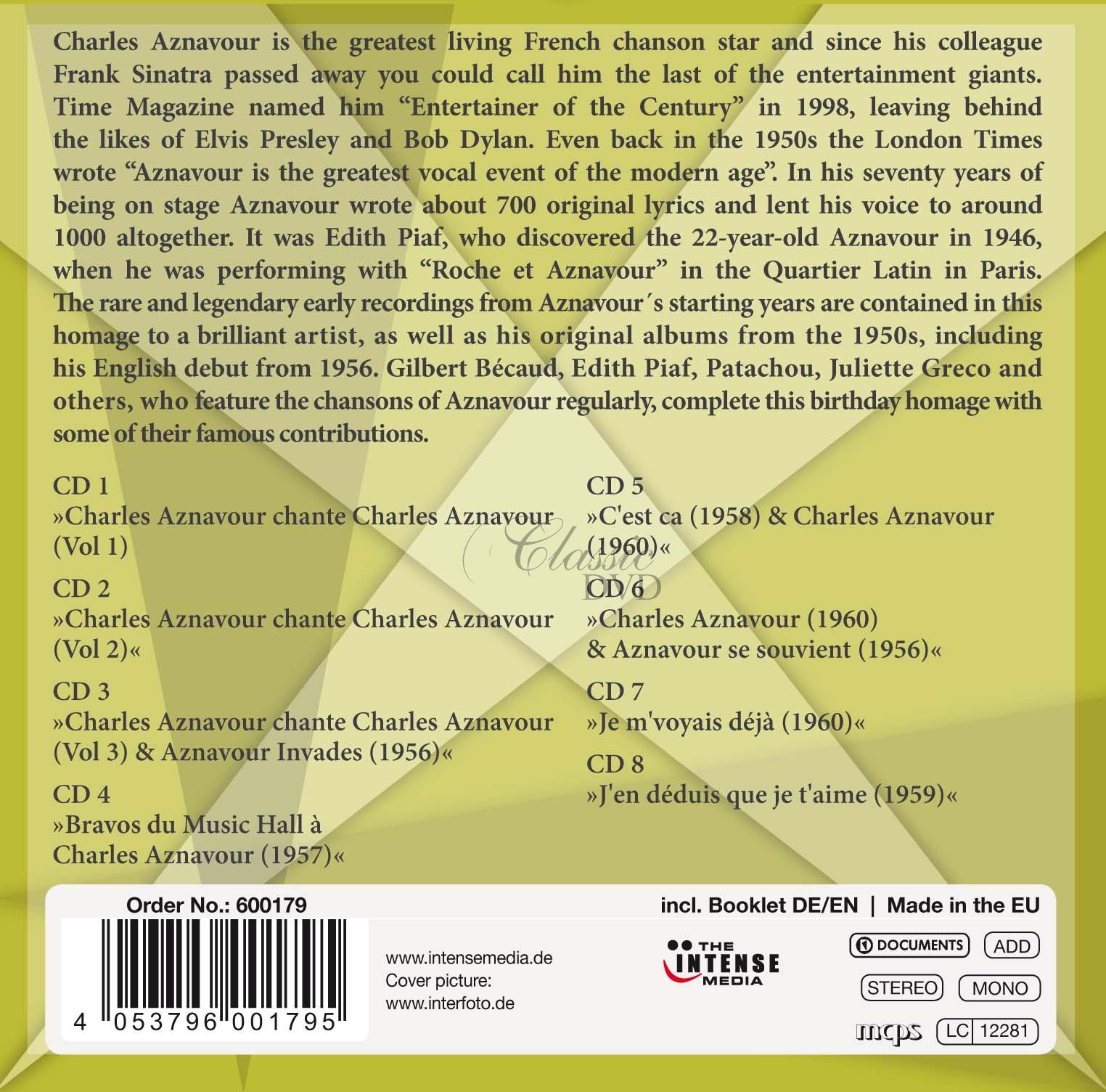 Charles Aznavour - Chanteur d’amour (8CD)