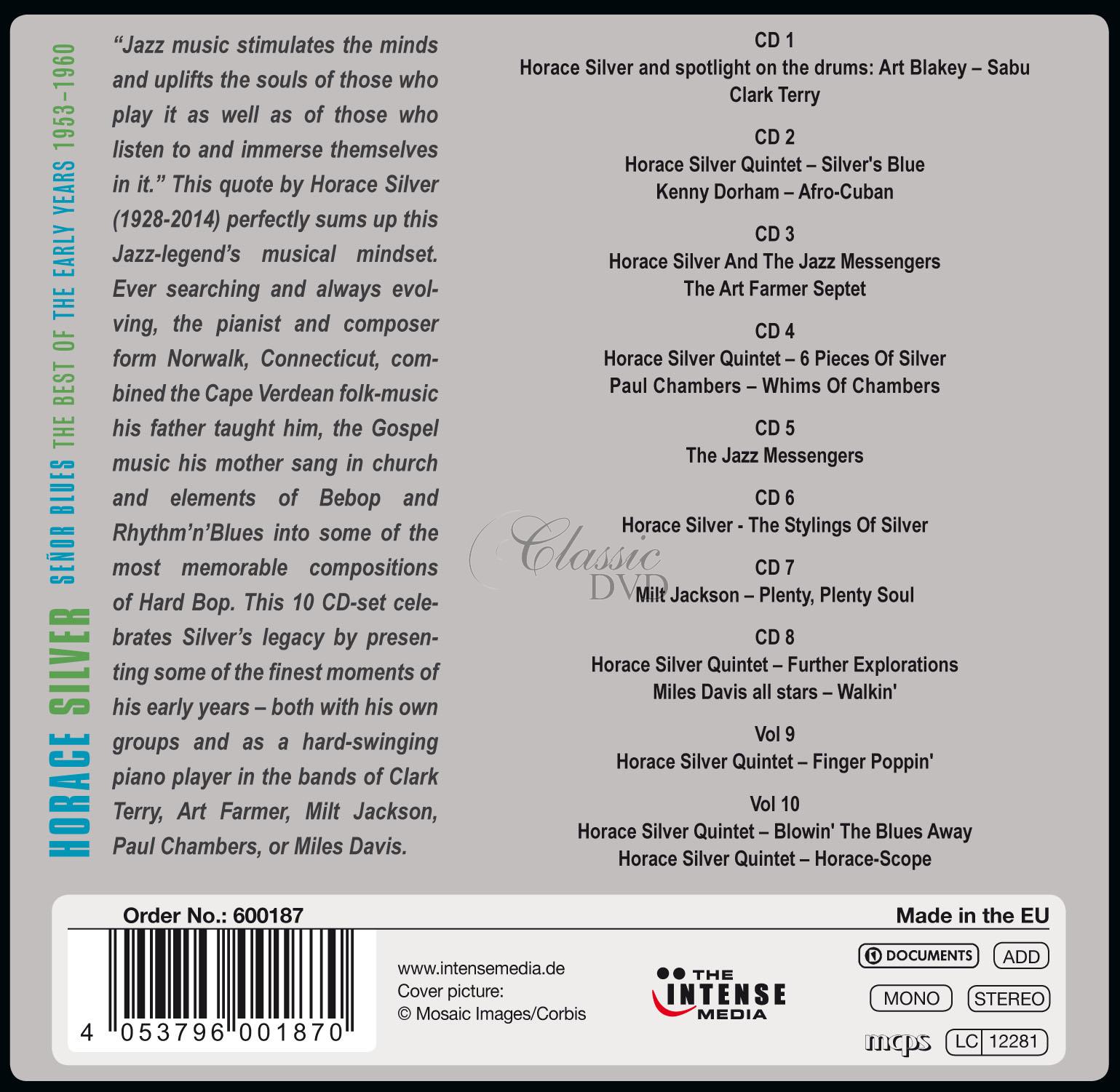 Horace Silver - Señor Blues - The Best of the Early Years 1953-60 (10CD)