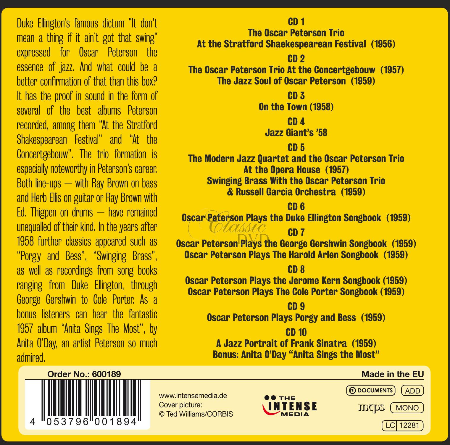 Oscar Peterson - Songbooks+ / 14 Original Albums (10CD)
