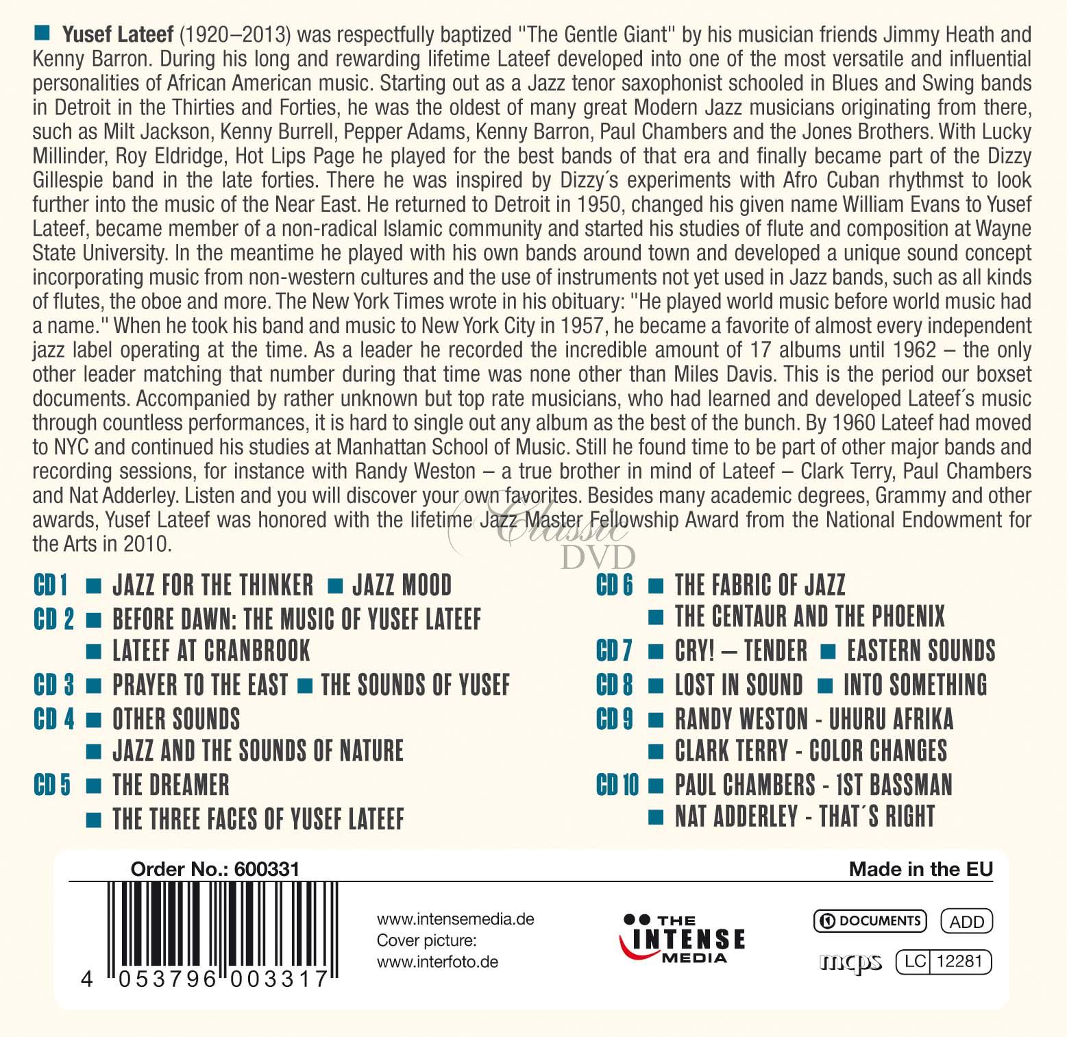Yusef Lateef - Milestones Of A Legend - 20 Original Albums (10CD)
