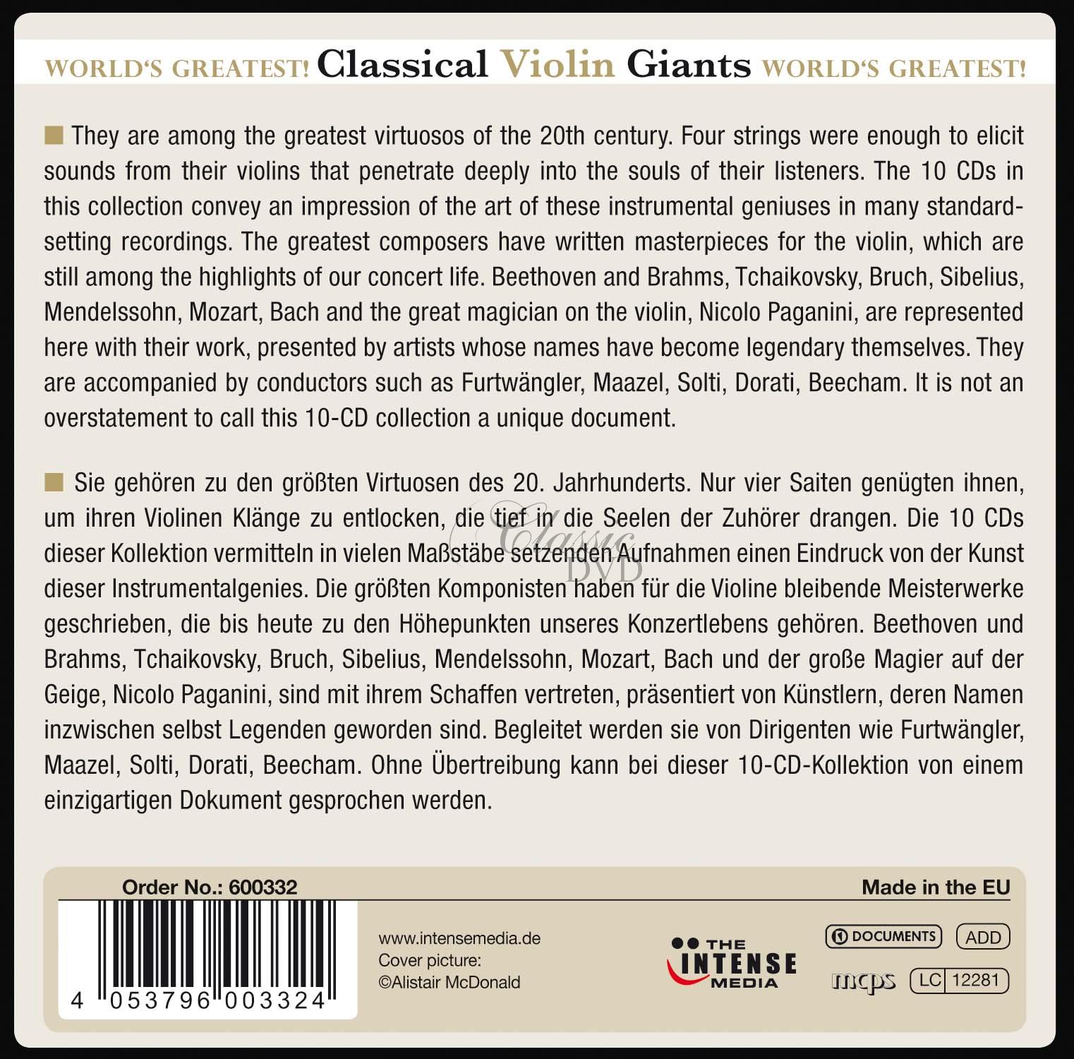 Classical Violin Giants (10CD)