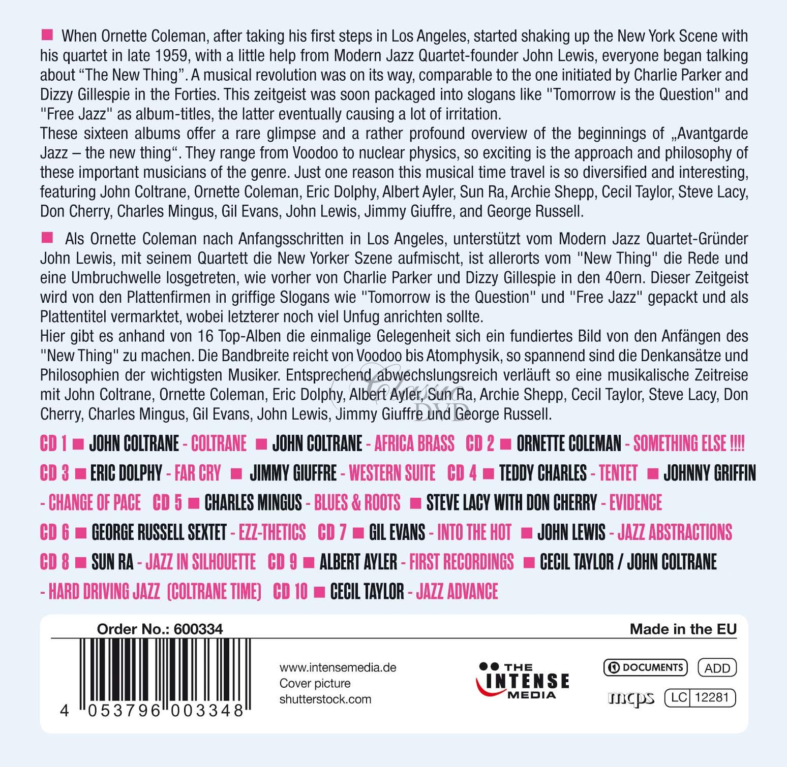 Avantgarde - The New Thing - Milestones Of Jazz Legends (10CD)