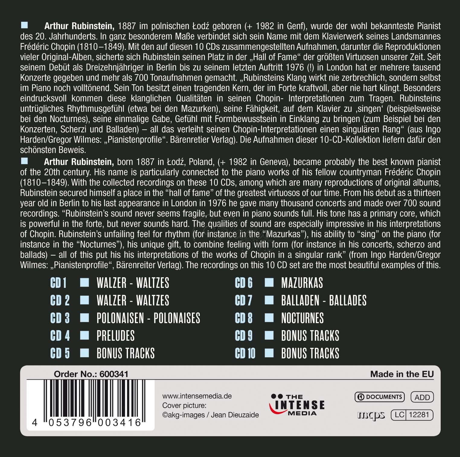 Arthur Rubinstein - My Chopin Favorites - Original Albums (10CD)