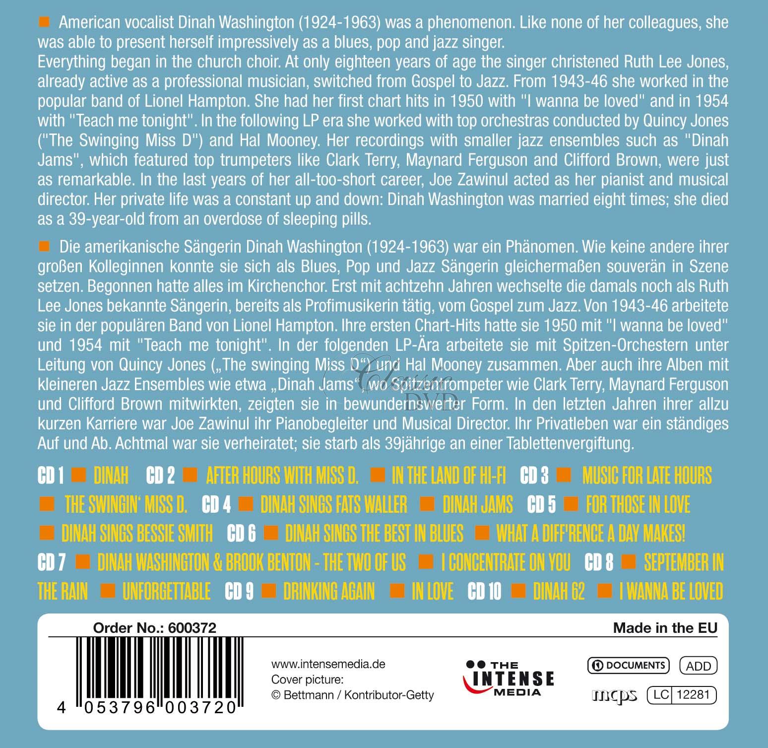 Dinah Washington - Milestones of a Legend (10CD)