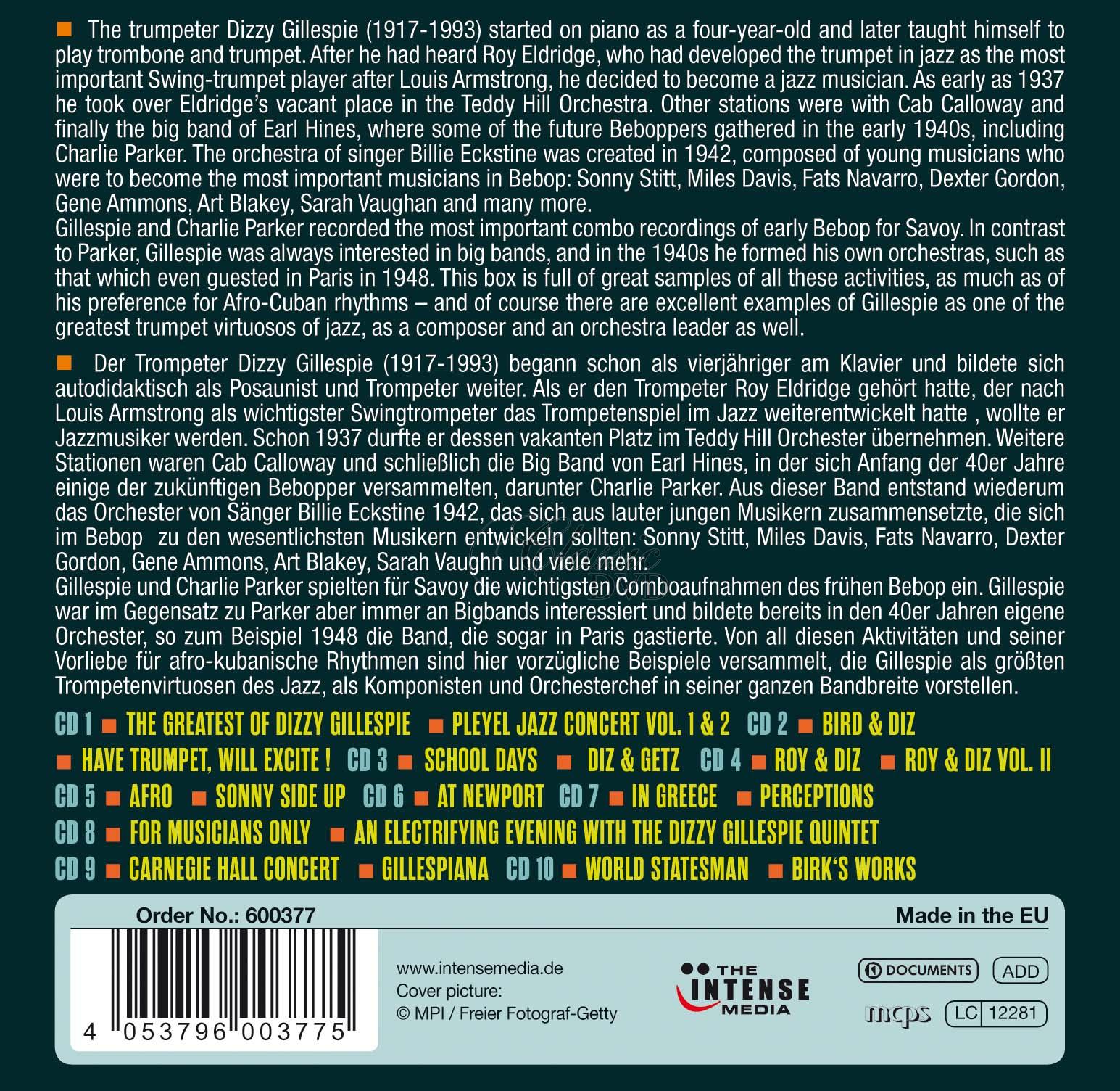 Dizzy Gillespie - Milestones of a Legend (10CD)