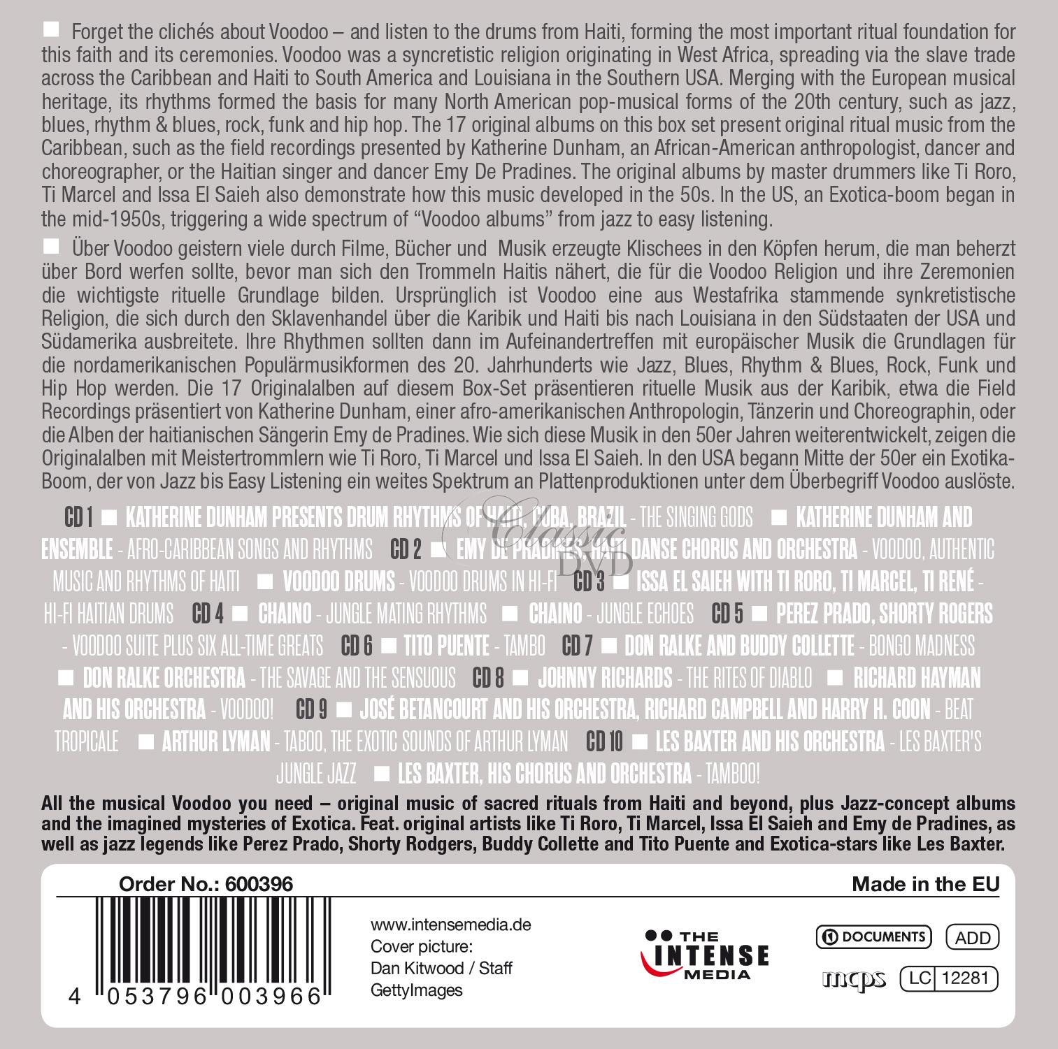 Voodoo - Rare Ritual Sounds & Jazz Interpretations (10CD)