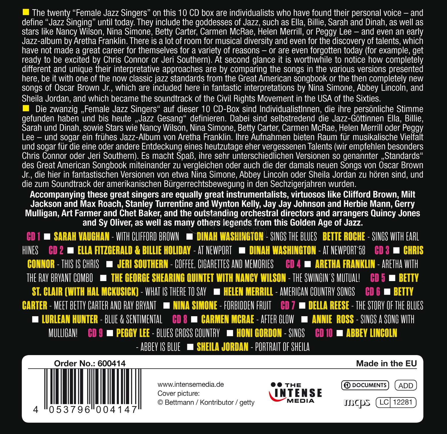 Female Jazz Singers - Milestones of Jazz Legends (10CD)