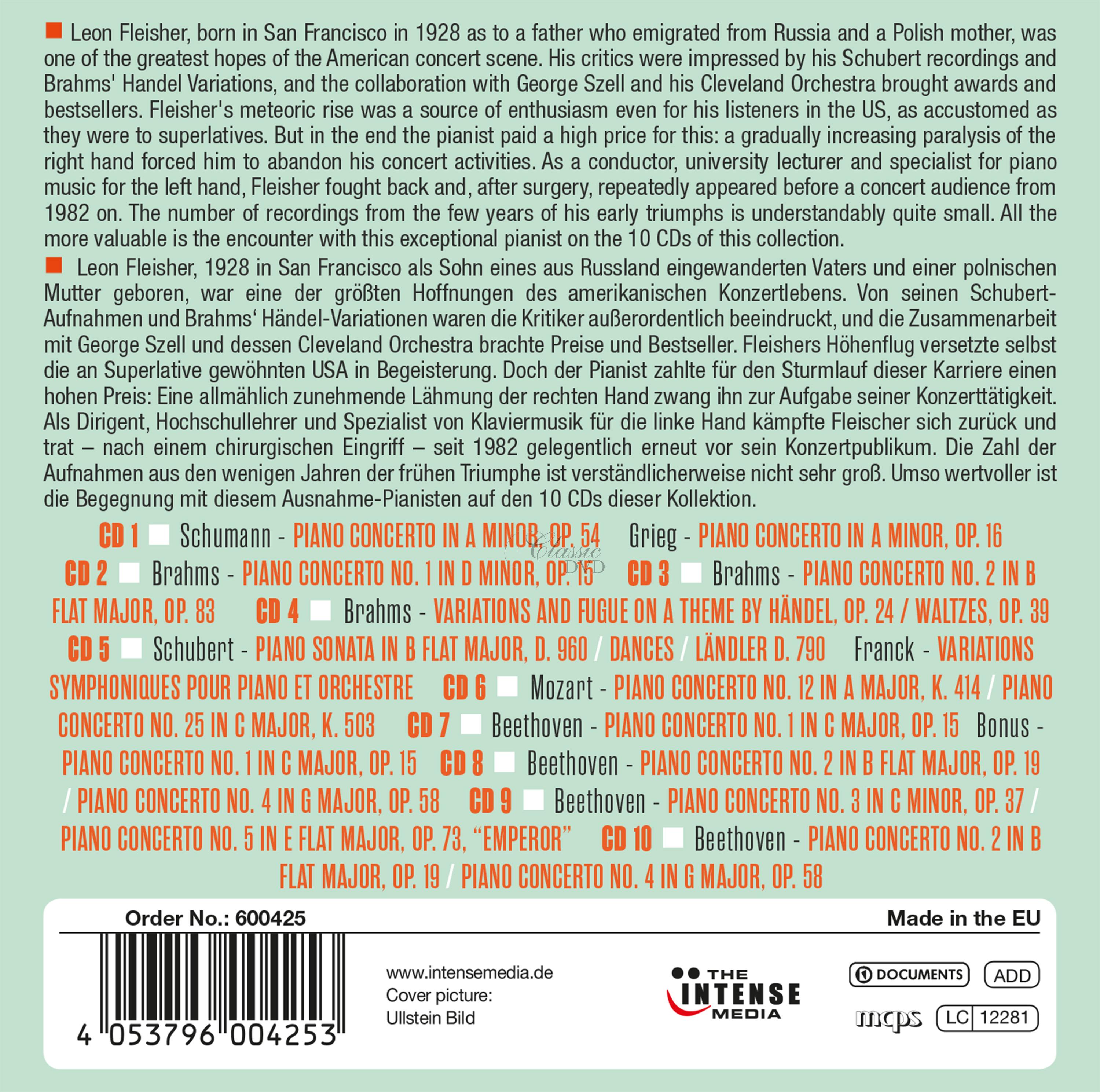 Leon Fleisher - Milestones of a Piano Legend - Original Albums (10CD)