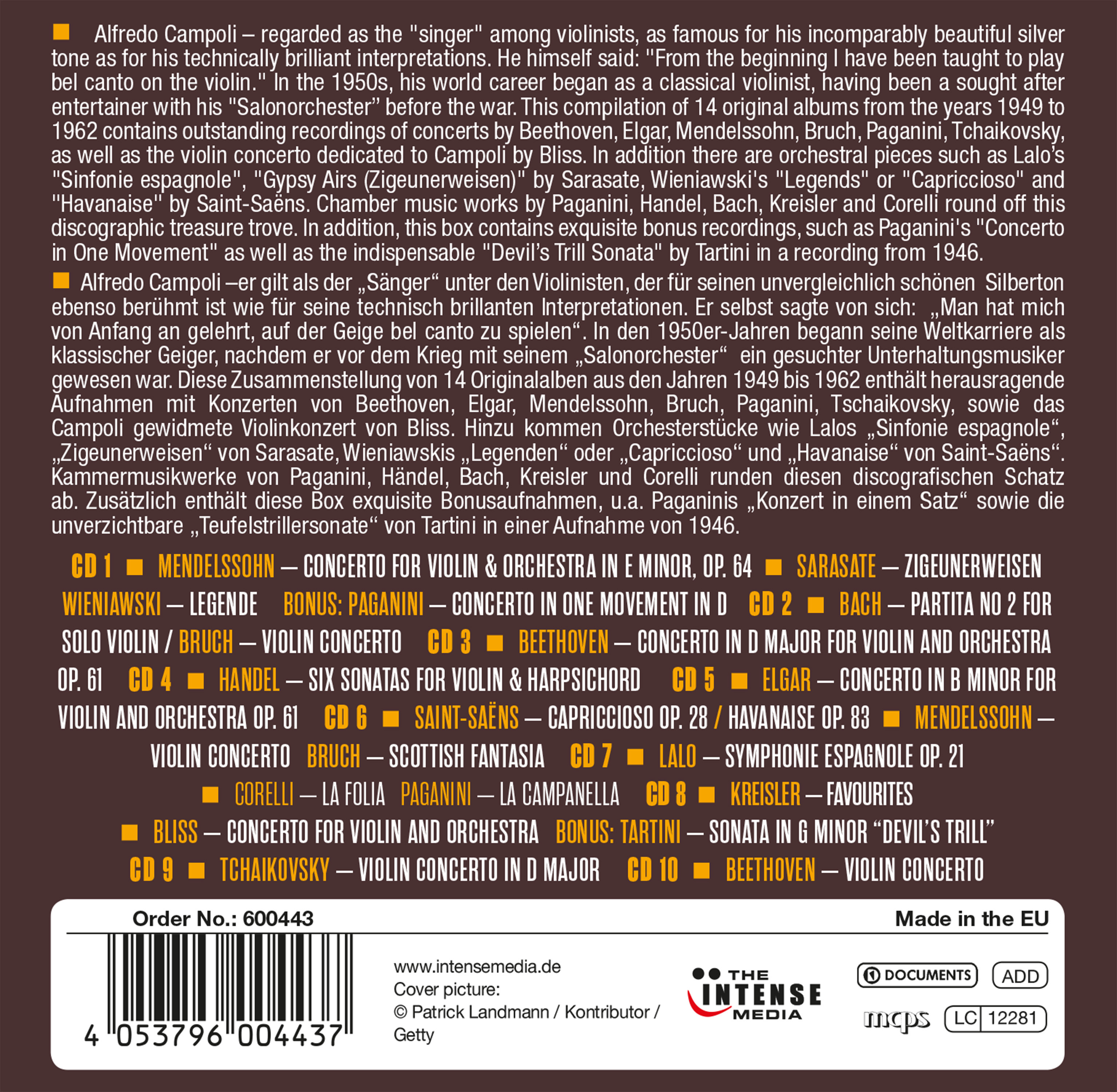 Alfredo Campoli violin - Milestones of a Legend (10CD)