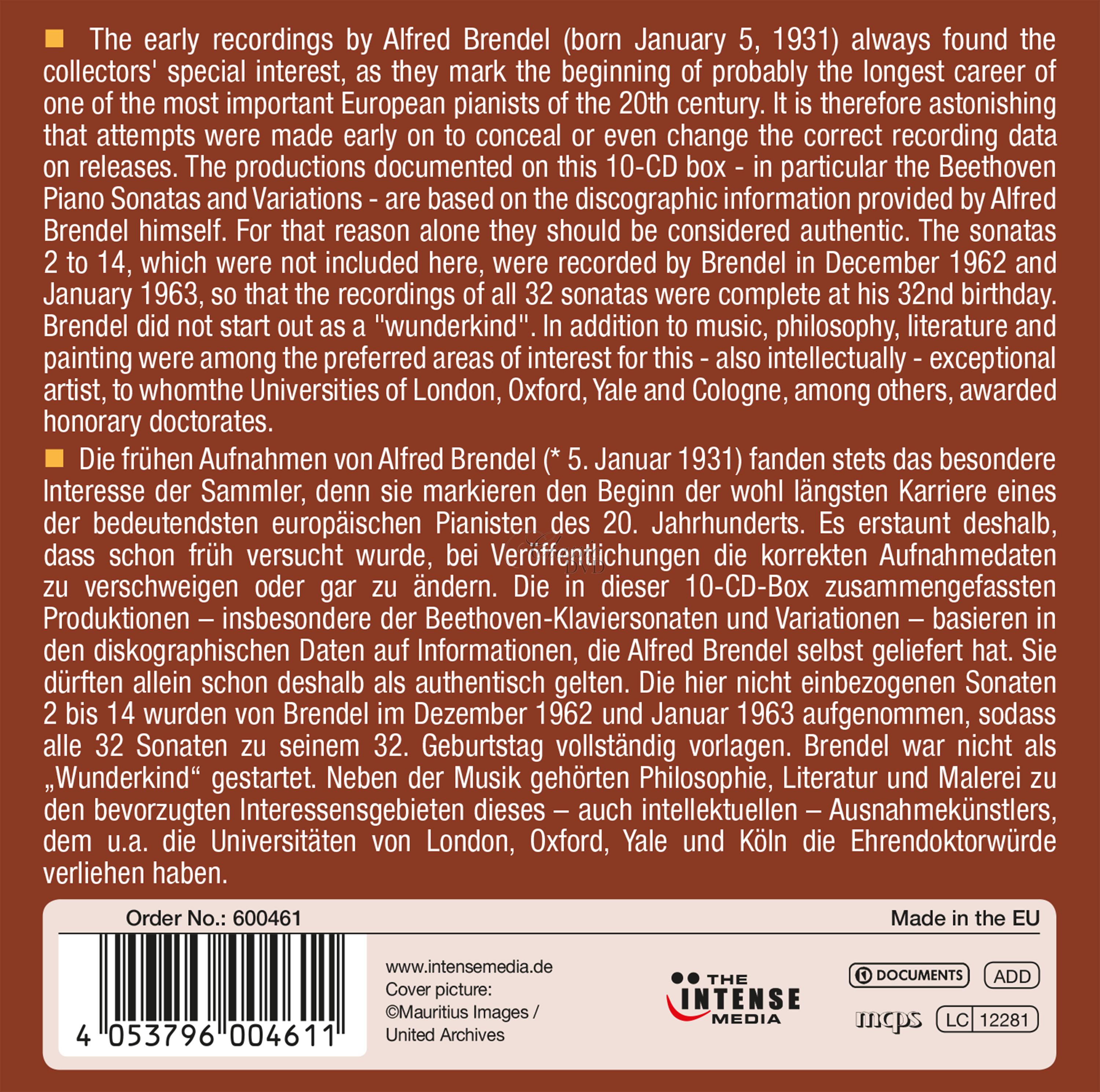 Alfred Brendel - Beethoven: Concertos, Sonatas, Variations (10CD)
