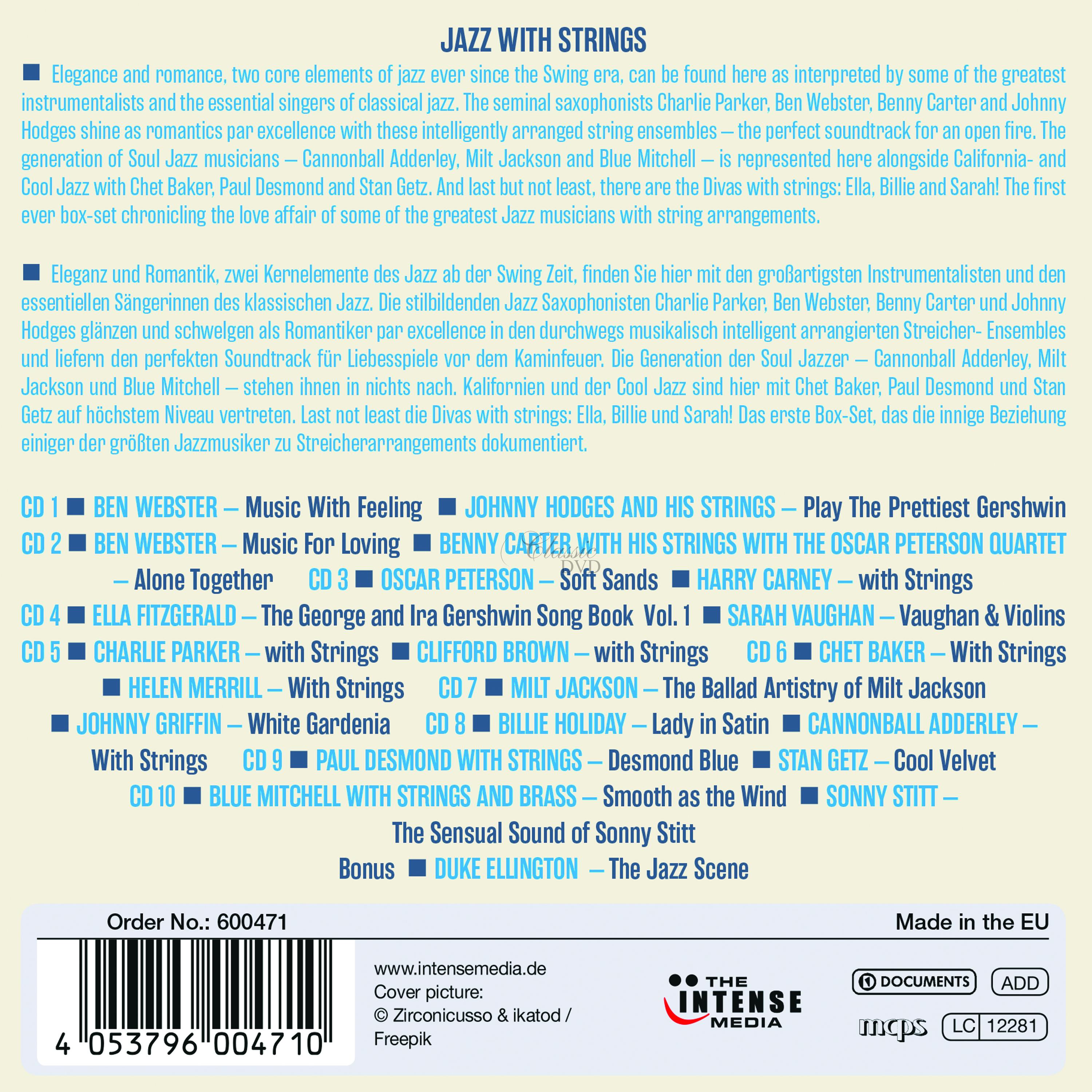 Jazz With Strings - Milestones of Legends (10CD)