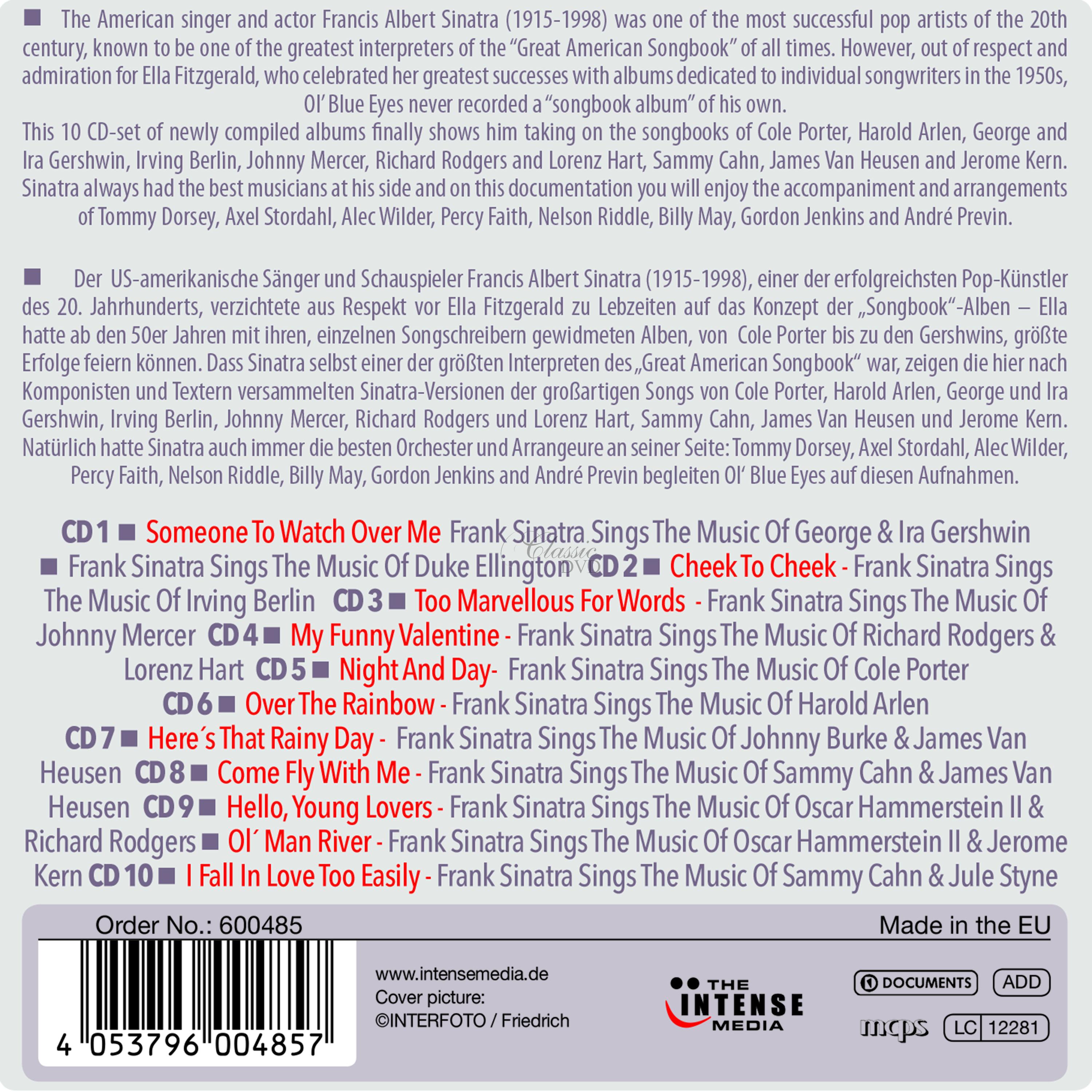 Frank Sinatra - Sings The Songbooks SBĚRATELSKÁ EDICE (10CD)