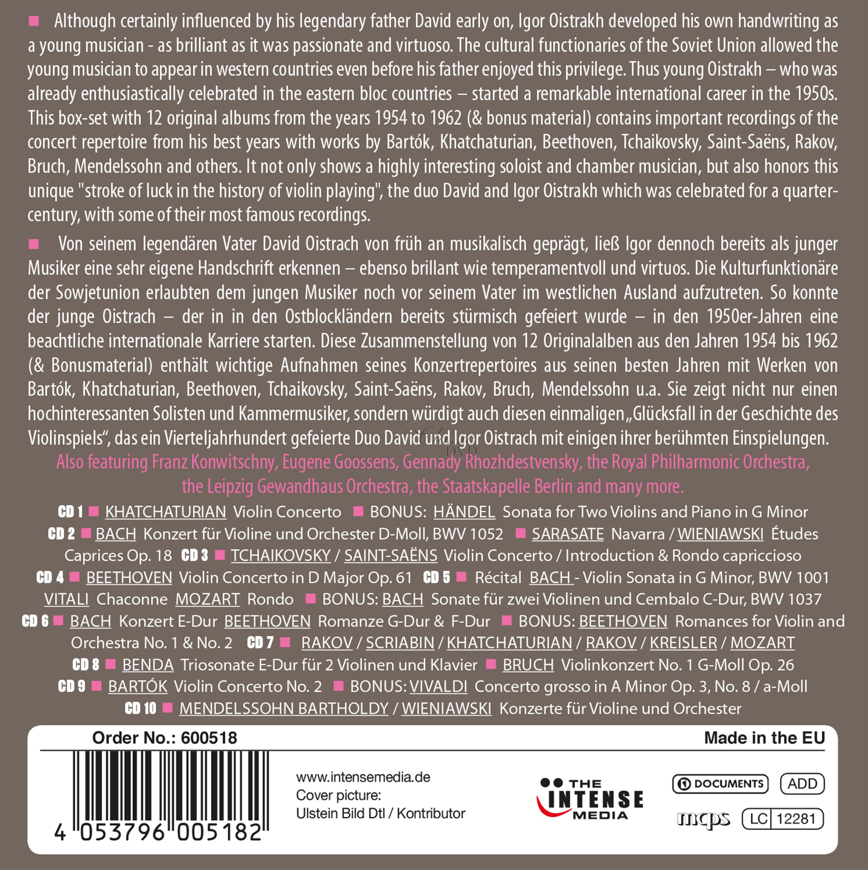 Igor Oistrach - Milestones of a Violin Legend (10CD)