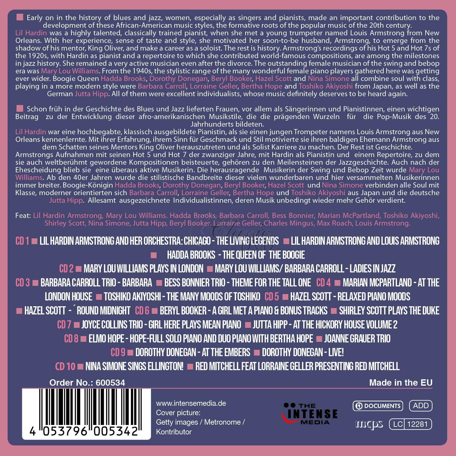 Jazz Piano Divas - Milestones of Jazz Legends (10CD)