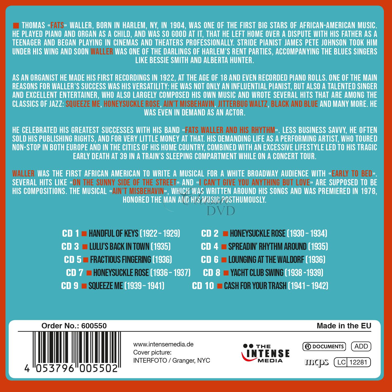 Fats Waller - Original Albums - Milestones of a Jazz Legend (10CD)