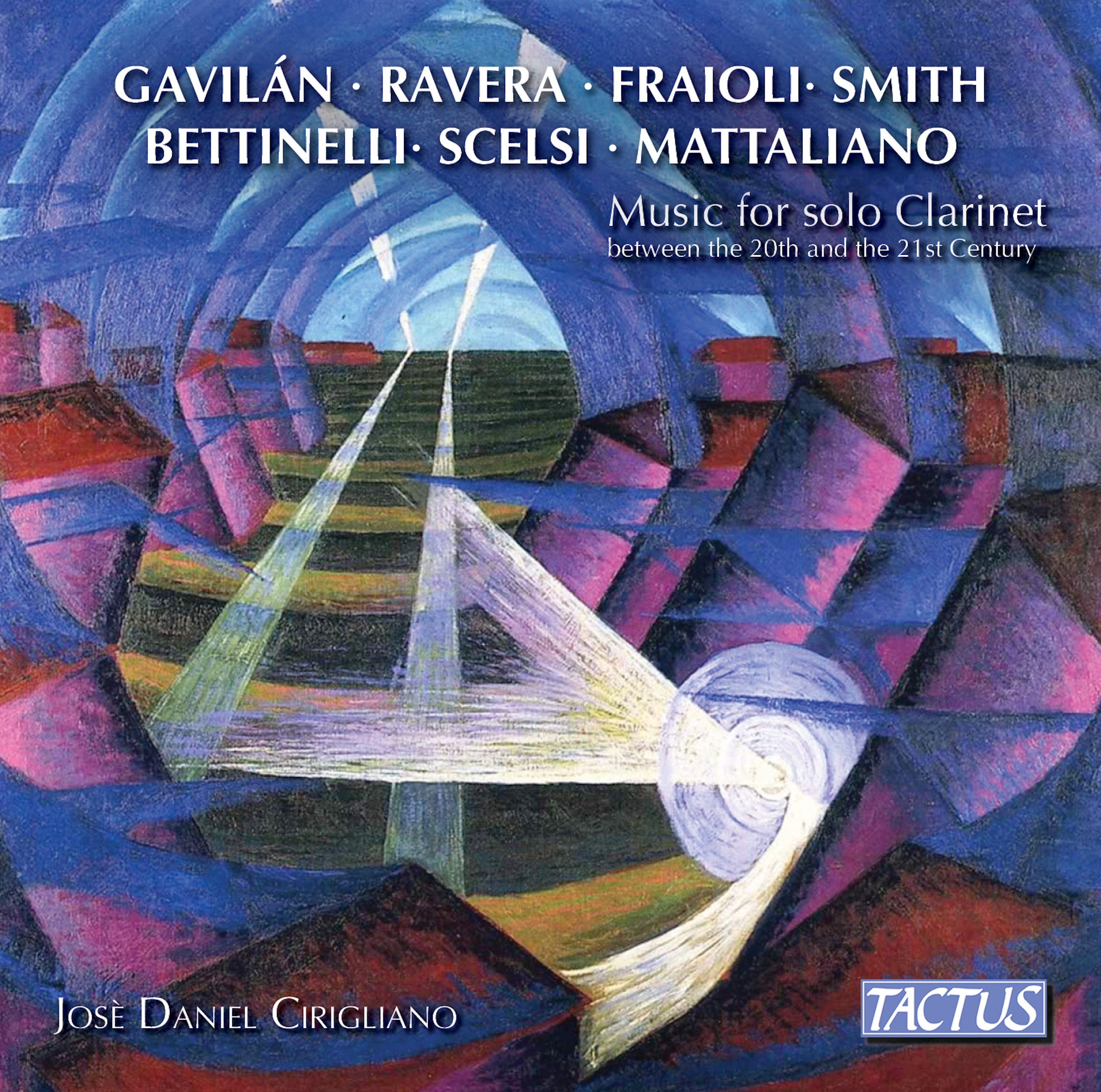 MUSIC FOR SOLO CLARINETBETWEEN THE 20TH AND THE 21ST CENTURY. Cirigliano Jose' Daniel (CD)