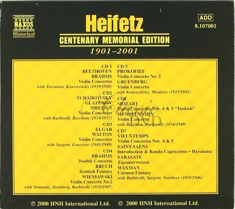 HEIFETZ: Centenary Memorial Edition 1901-2001 (7CD)