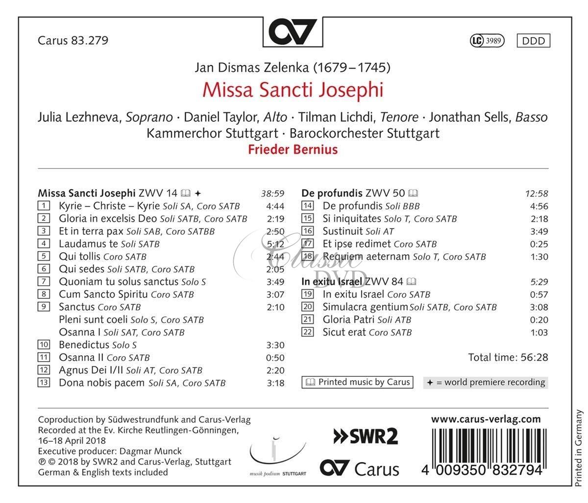 JAN DISMAS ZELENKA Missa Sancti Josephi (CD)