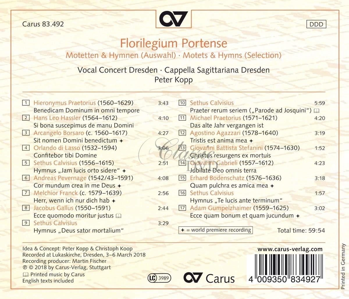 Florilegium Portense - Motetten & Hymnen (Auswahl) (CD)