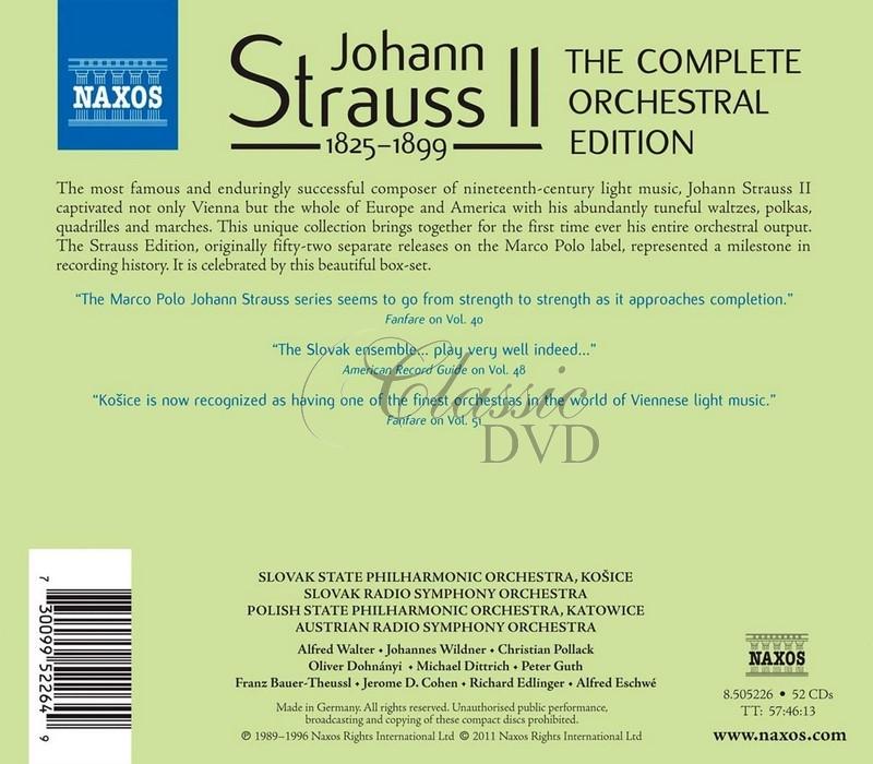 STRAUSS II, J.: Complete Orchestral Edition SBĚRATELSKÁ DÁRKOVÁ EDICE (52CD)