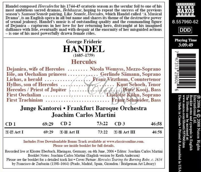 HÄNDEL: Hercules opera (3CD)