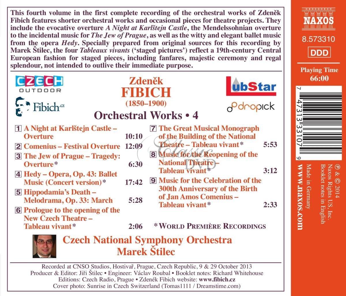 FIBICH, Z.: Orchestral Works, Vol. 4 – Overtures / Hedy: Ballet Music (CD)