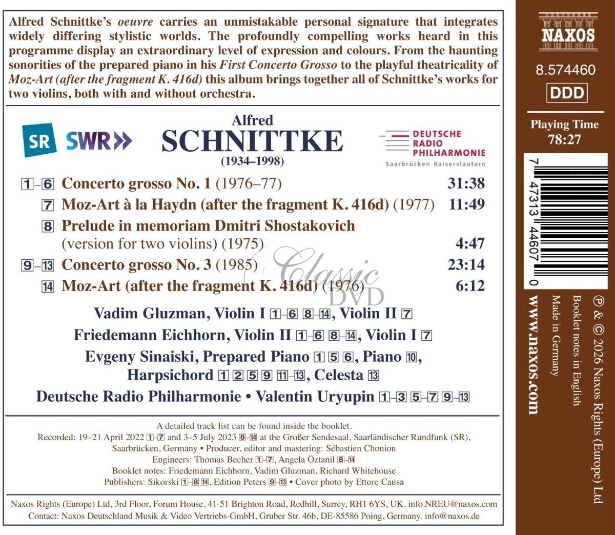 SCHNITTKE, A.: Complete Works for Two Violins (CD)