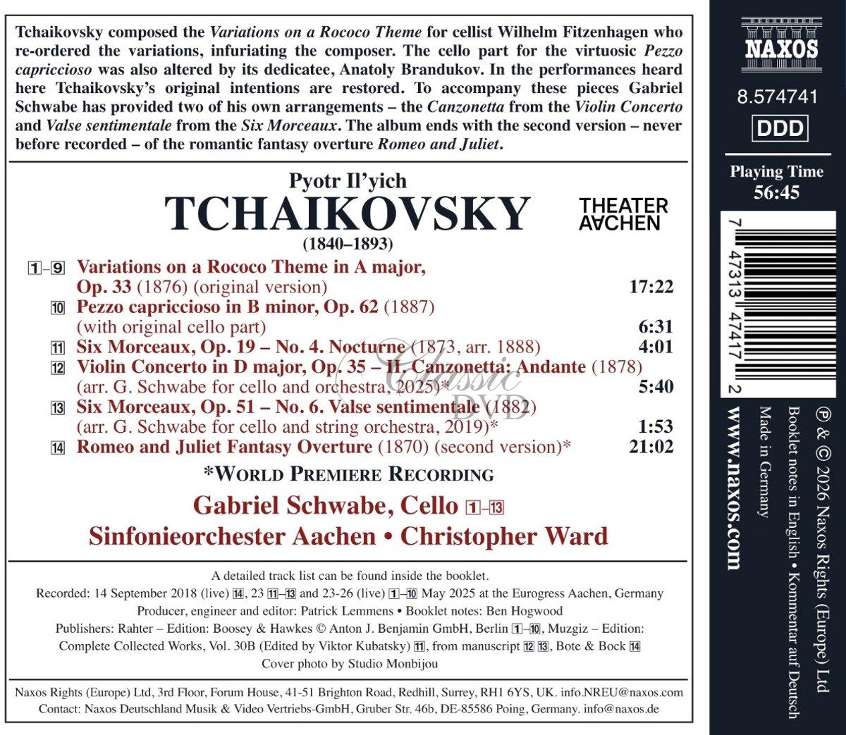 TCHAIKOVSKY, P.I.: Rococo Variations / Works for Cello and Orchestra (CD)