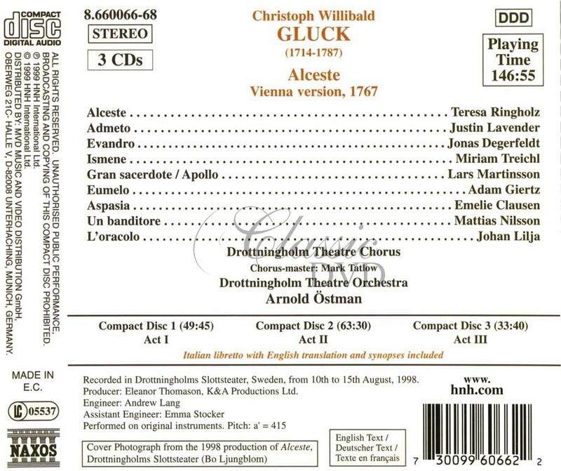GLUCK, C.W.: Alceste opera (3CD)