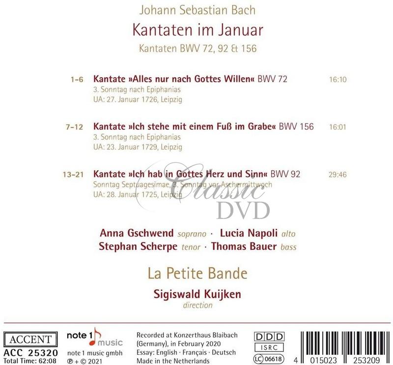 Bach: Kantaten Im Januar. La Petite Bande, Sigiswald Kuijken (CD)