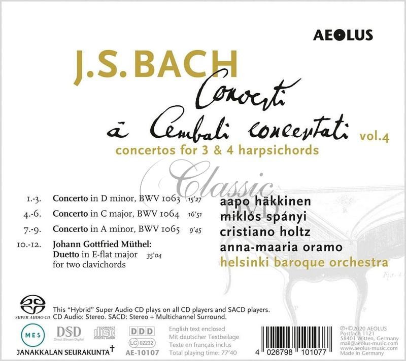 Bach: Concerti A Cembali, Concertati Vol. 4 (SACD)
