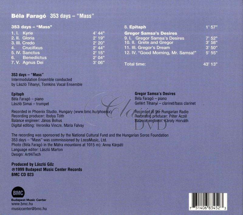 Bela Farago - 353 days - "Mass" (CD)