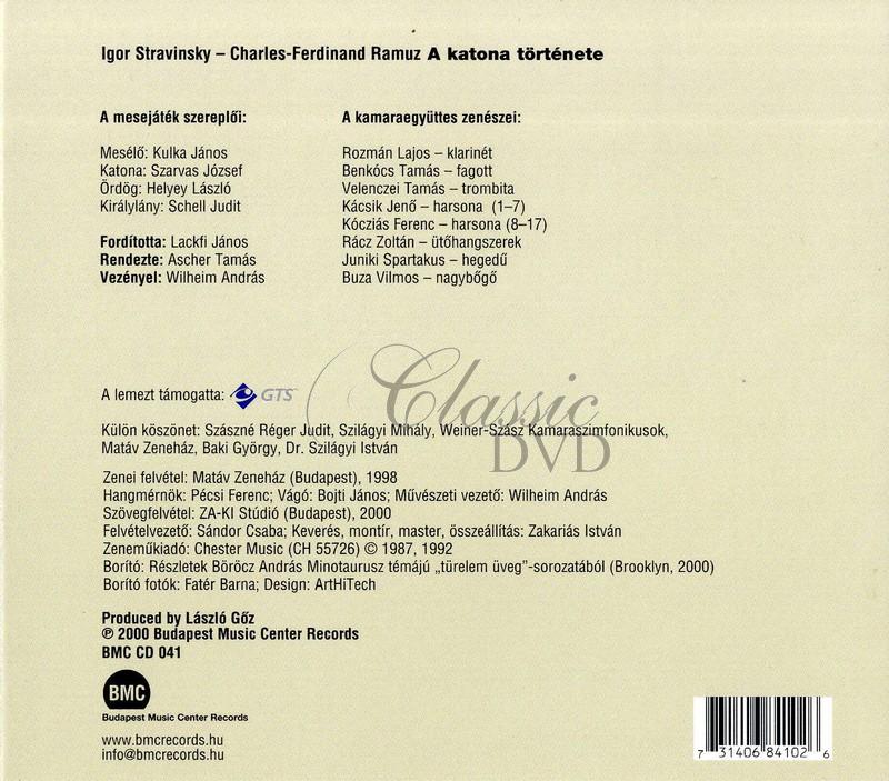 Stravinsky-Ramuz - A katona tortenete (Story of the soldier - in Hungarian) (CD)