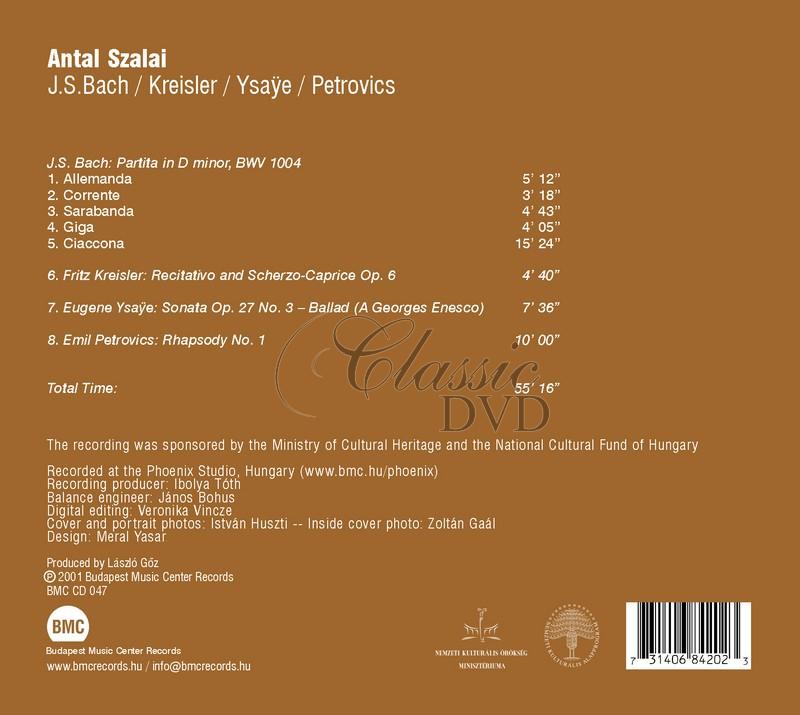 Antal Szalai - Bach / Ysaye / Petrovics / Kreisler (CD)