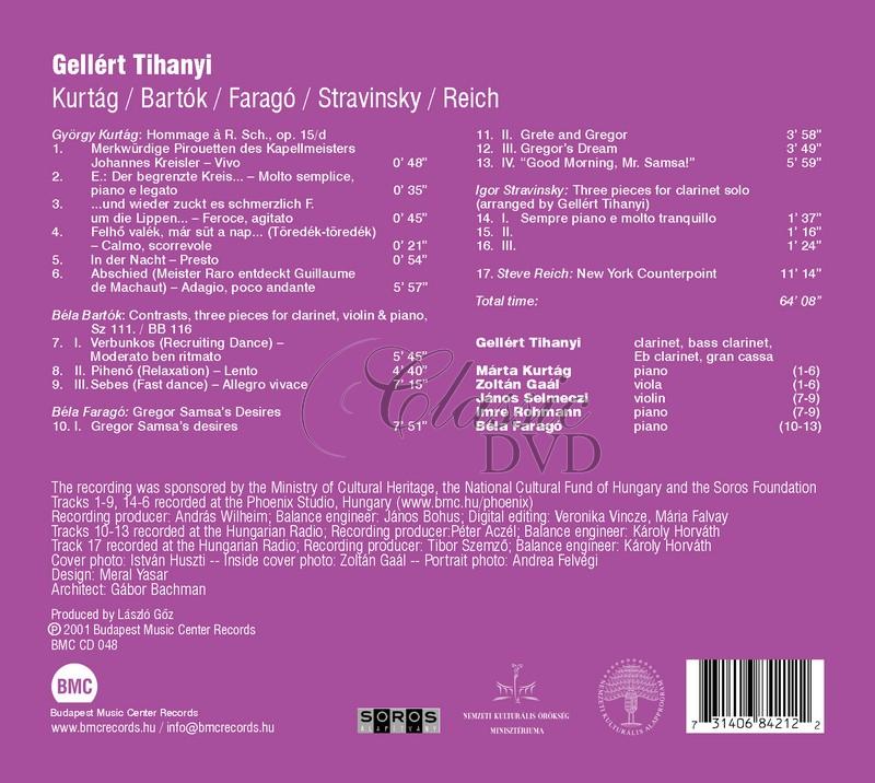 Gellert Tihanyi - Kurtag / Bartok / Stravinsky/Reich (CD)