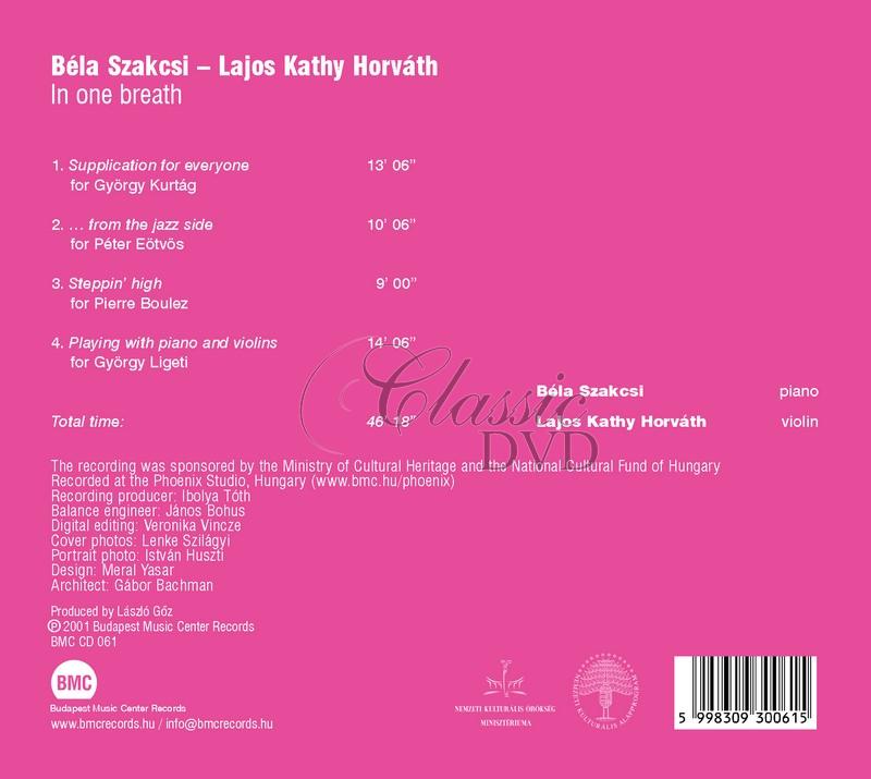 Béla Szakcsi / Lajos Kathy Horváth - In One Breath (CD)