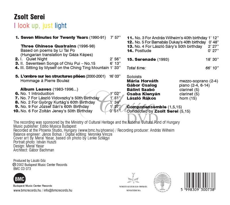 Zsolt Serei - I look up, just light (CD)